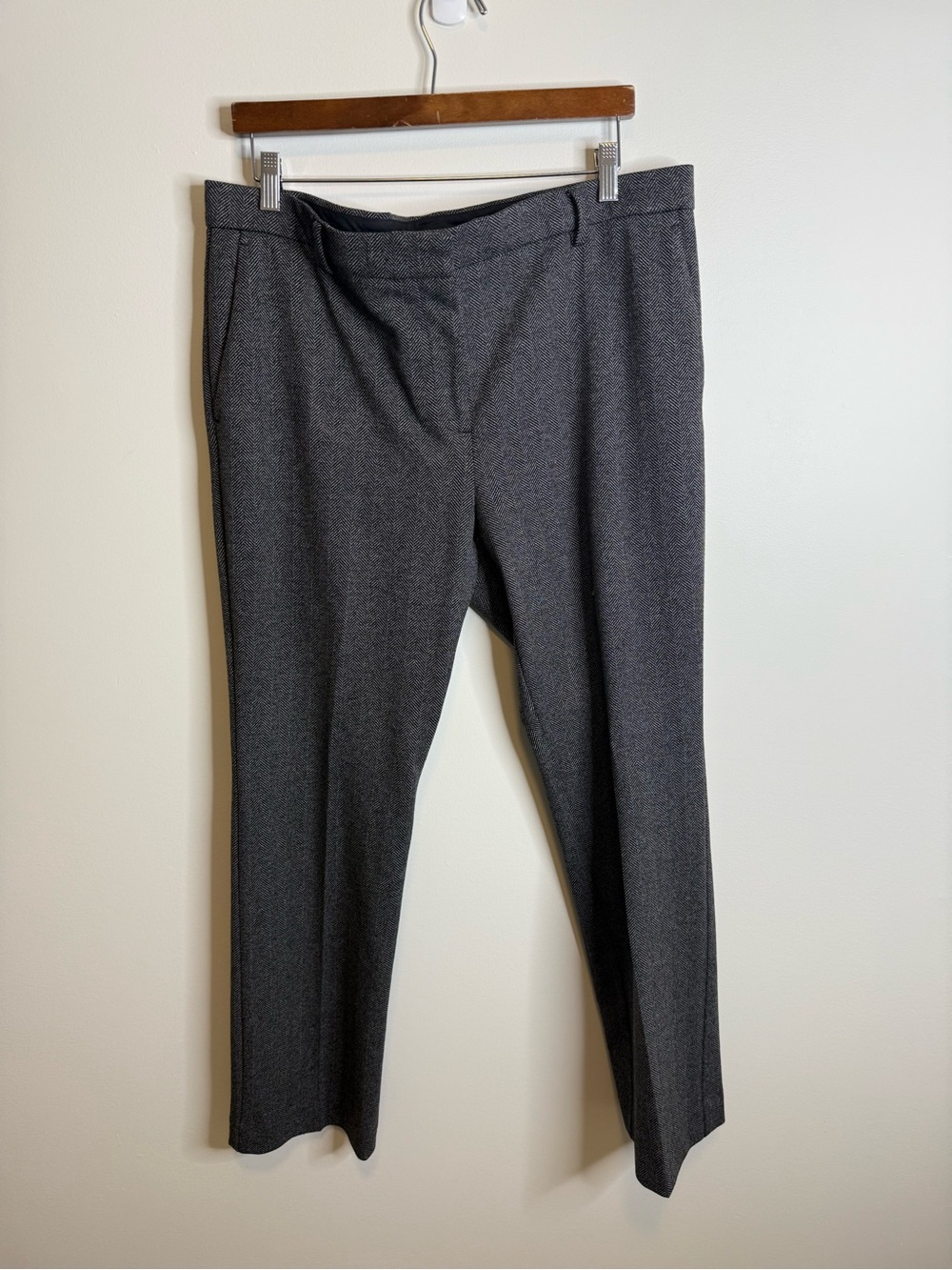 Ann Taylor Women's Gray Straight-Leg Dress Pants